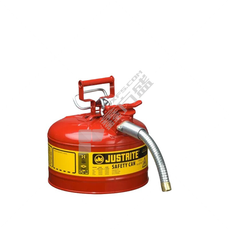 杰斯瑞特 Ⅱ类钢制安全罐 带软管 软管尺寸25mm*229mm 红色 7225130Z 9L