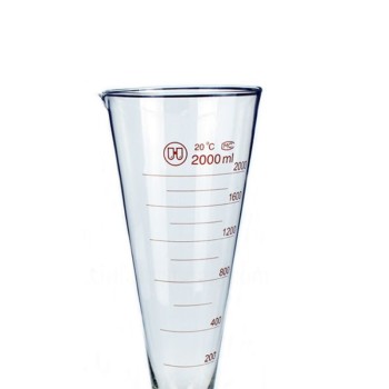 MOA 玻璃量杯 三角锥形测量杯 刻度2000ml