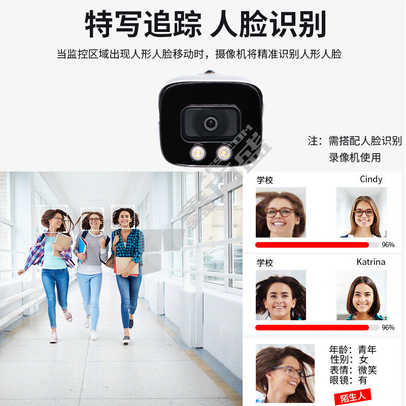 大华dahua 网络摄像机200万双光人脸警戒 DH-IPC-HFW4243M1-YL-PV-AS 2.8mm 200万