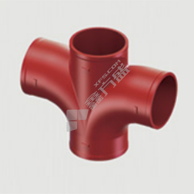 泫氏 树脂环氧W型T四通 Dn75*75 红色