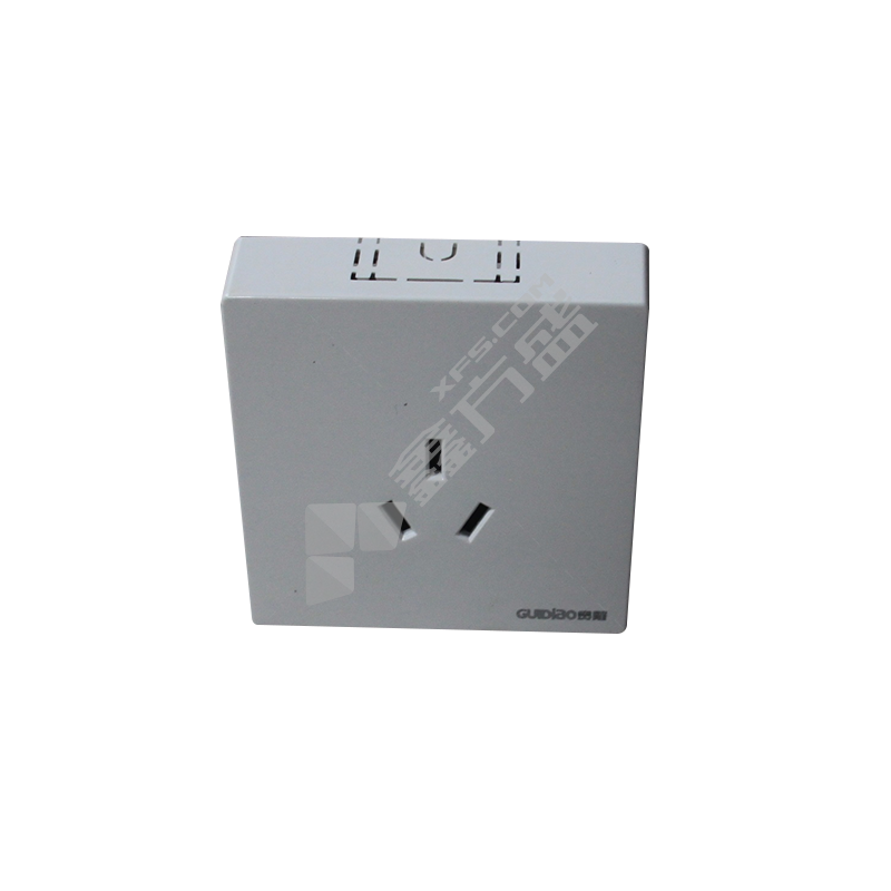 贵雕 D1大板白明装面板插座 三孔插座 16A