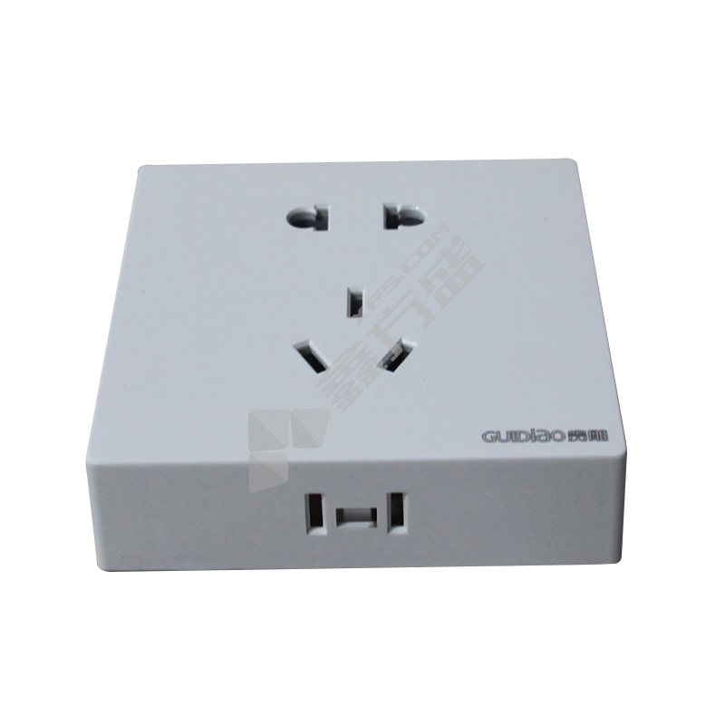 贵雕 明装面板插座D1大板白