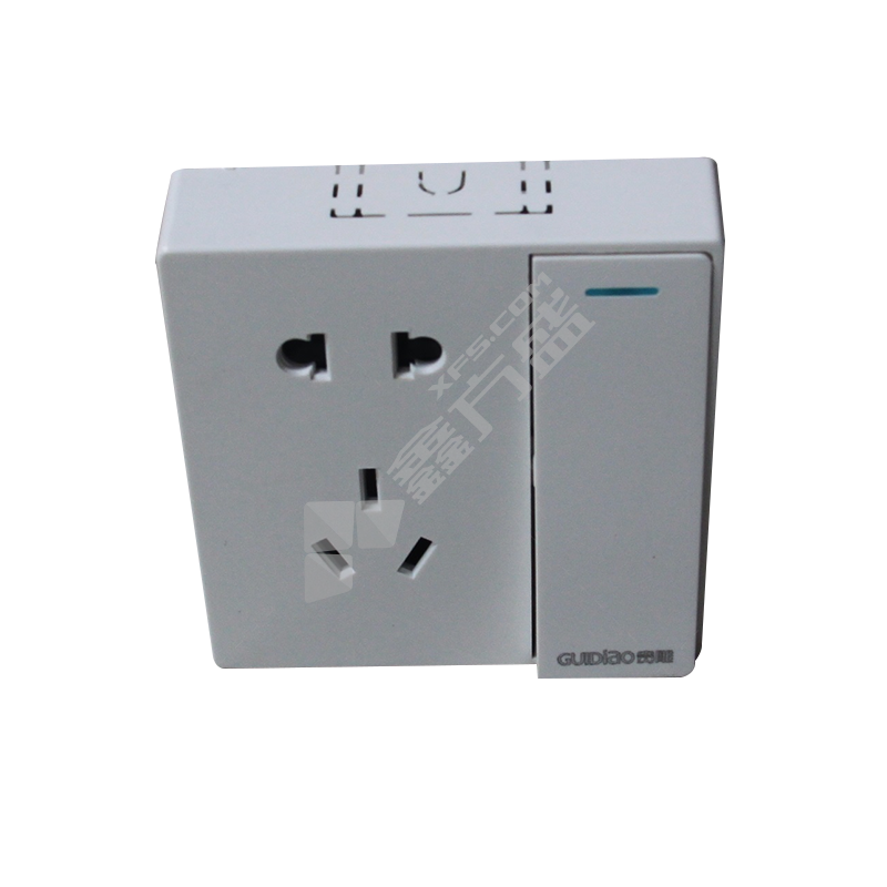 贵雕 明装面板插座D1大板白