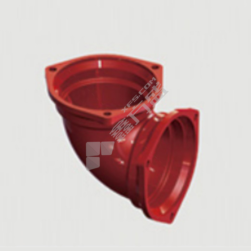 泫氏 树脂环氧B型弯头90° DN100 红色