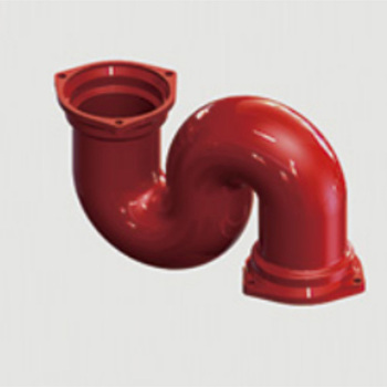 泫氏 树脂环氧B型S弯 DN75 红色