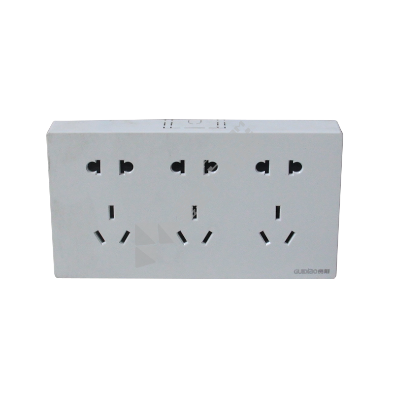贵雕 明装面板插座D1大板白