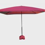 红色遮阳防风方伞含底座 3*4m 红色