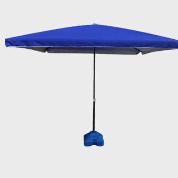 蓝色遮阳方伞含底座 2.5*3m 蓝色