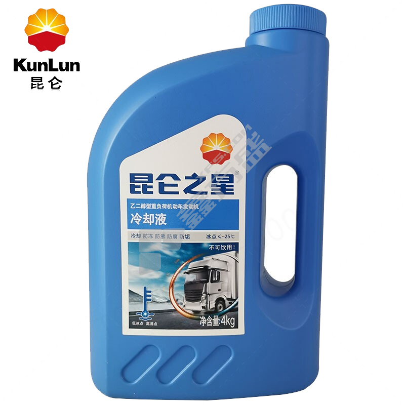 昆仑 之星乙二醇型重负荷机动车发动机冷却液HEC-II-25 -25℃ 4kg HEC-II-25