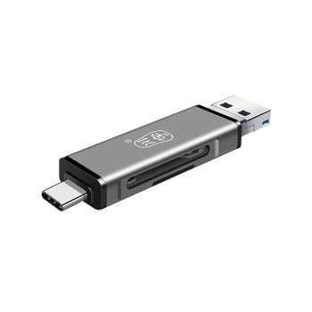 川宇 C350T 高速多功能手机读卡器 USB3.0 +typeC/OTG二口SD+TF