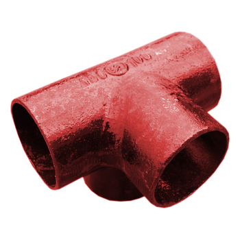 泫氏SUNS 树脂环氧W型加长立体四通 DN100*50 红色