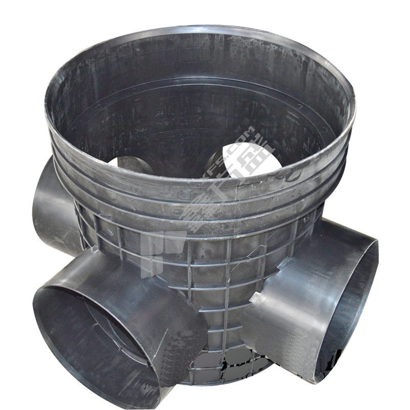 力和塑料检查井流槽式四通井座