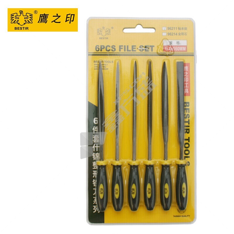 鹰之印 6件套轴承钢什锦整形锉刀 BST-96210 3*140mm