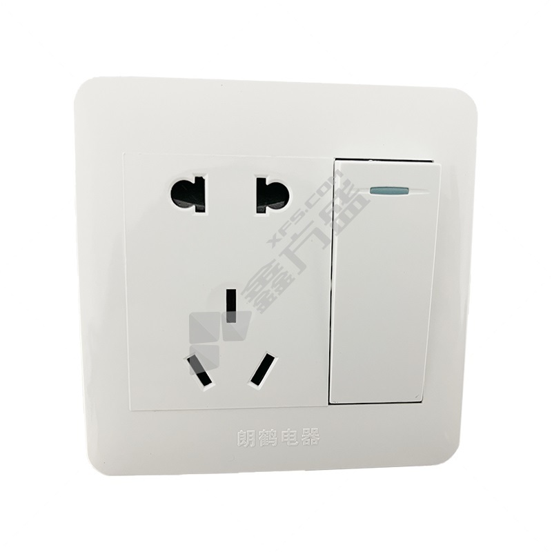 朗鹤 五孔插座带一位单控开关10A K1 非标验收专用