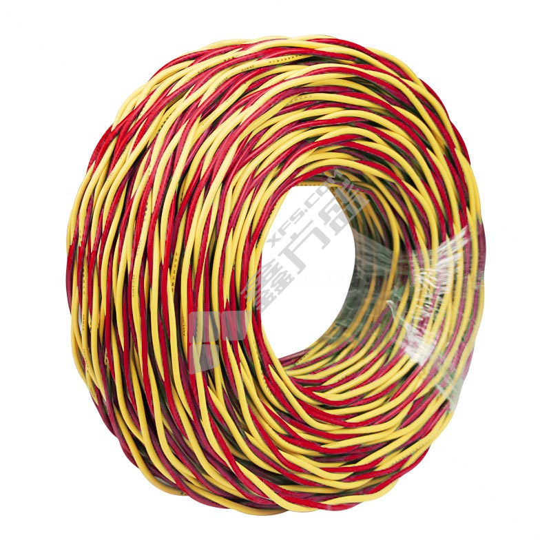 起帆 100米 双绞线 RVS 300/300V 2*2.5平方 红黄色