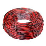 津达线缆 100米 低烟无卤阻燃B类耐火双绞线 WDZBN-RYJS 300/300V 2*2.5平方 红黑色