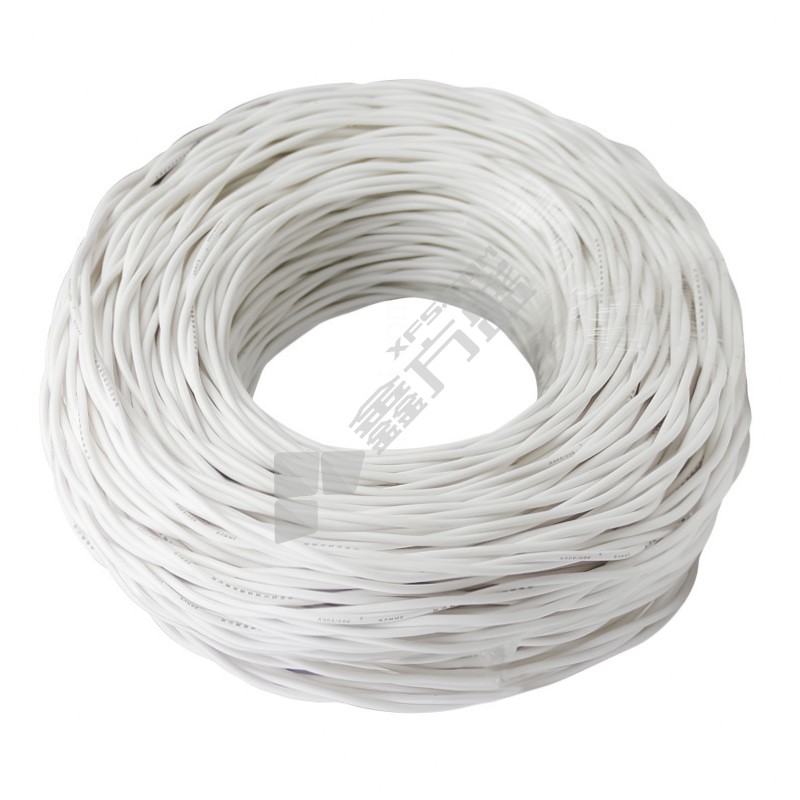 宝胜 100米 低烟无卤阻燃C类耐火双绞线 WDZCN-RYJS 300/300V 2*2.5平方 双白色