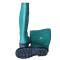海固 单钢绿帮黑底防化靴 FH-XZ01 43码 绿帮黑底