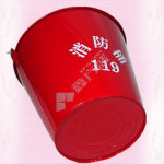 圆形消防桶 铁制；形状圆形容积8L