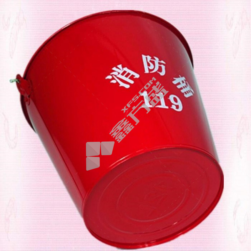 圆形消防桶 铁制；形状圆形容积12L