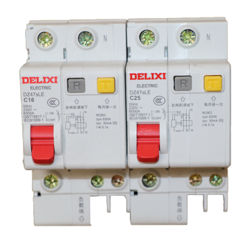 德力西DELIXI 小型漏电保护器DZ47sLE系列1P+N DZ47sLE 1P+N（N极直通） C 20A