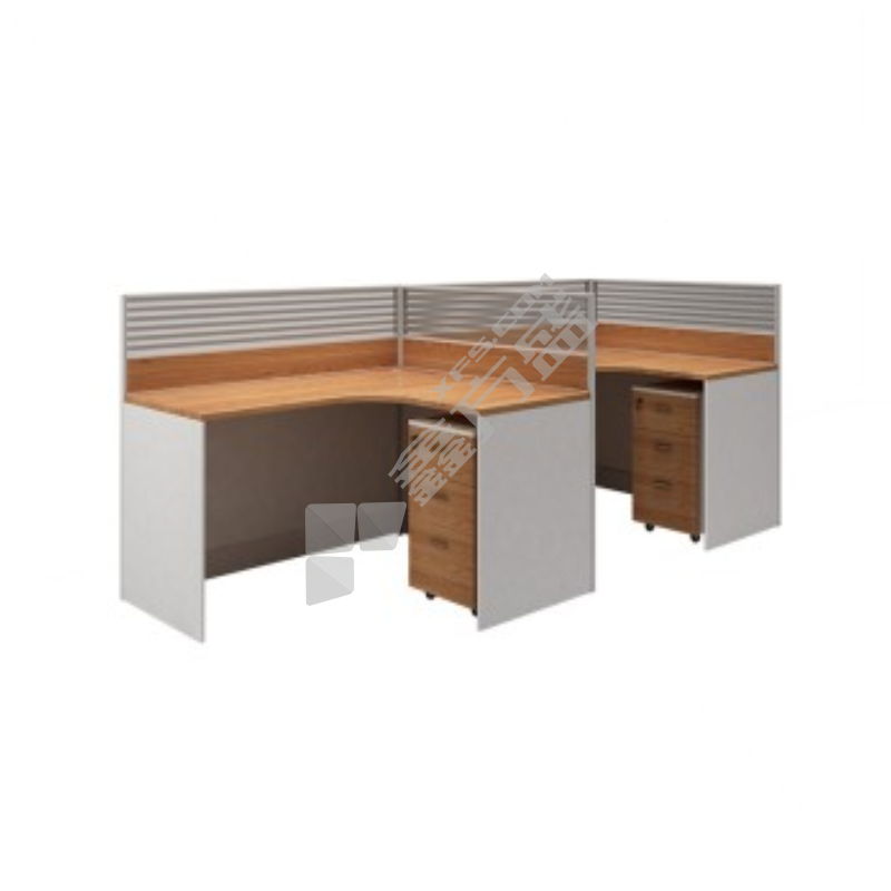 企诺 带活动小柜 单人屏风卡位员工工位 1200*1400*1050mm 欧橡色