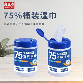海亚森 TK-7014  75%酒精罐装湿巾 100片 TK-7014