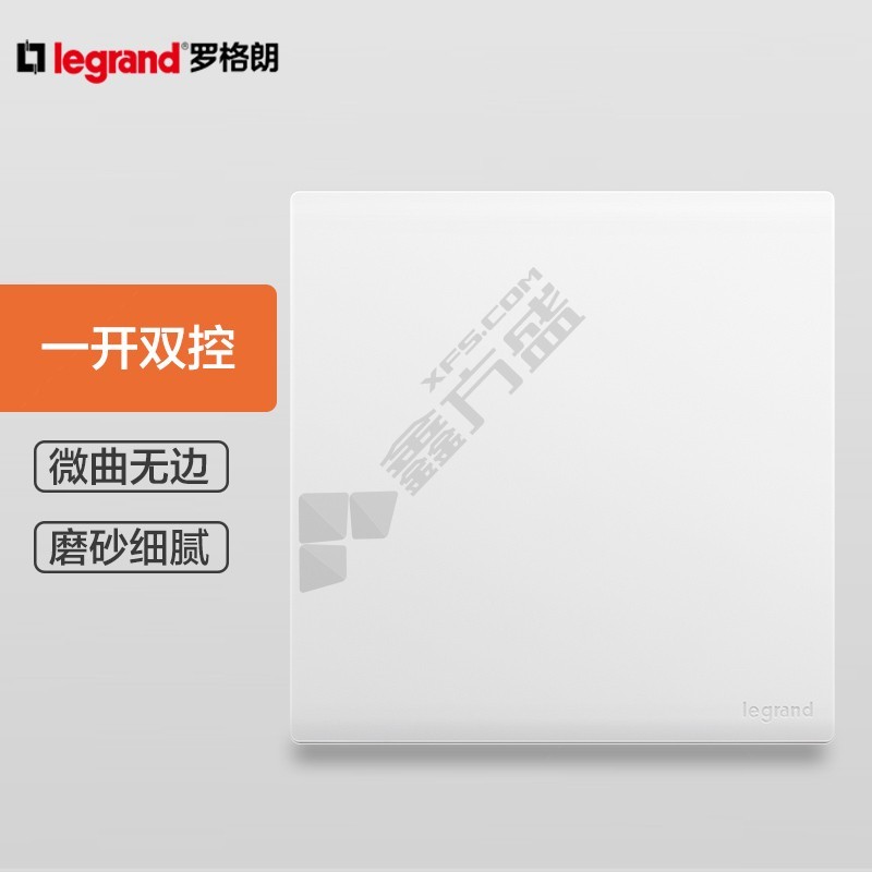 罗格朗 仕艺系列面板开关 一位双控 陶瓷白 16A