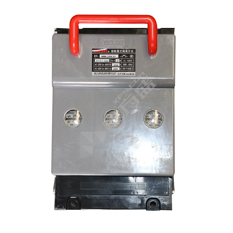 德力西DELIXI 熔断式隔离开关HR6-400 HR6-400/30 不带熔断器