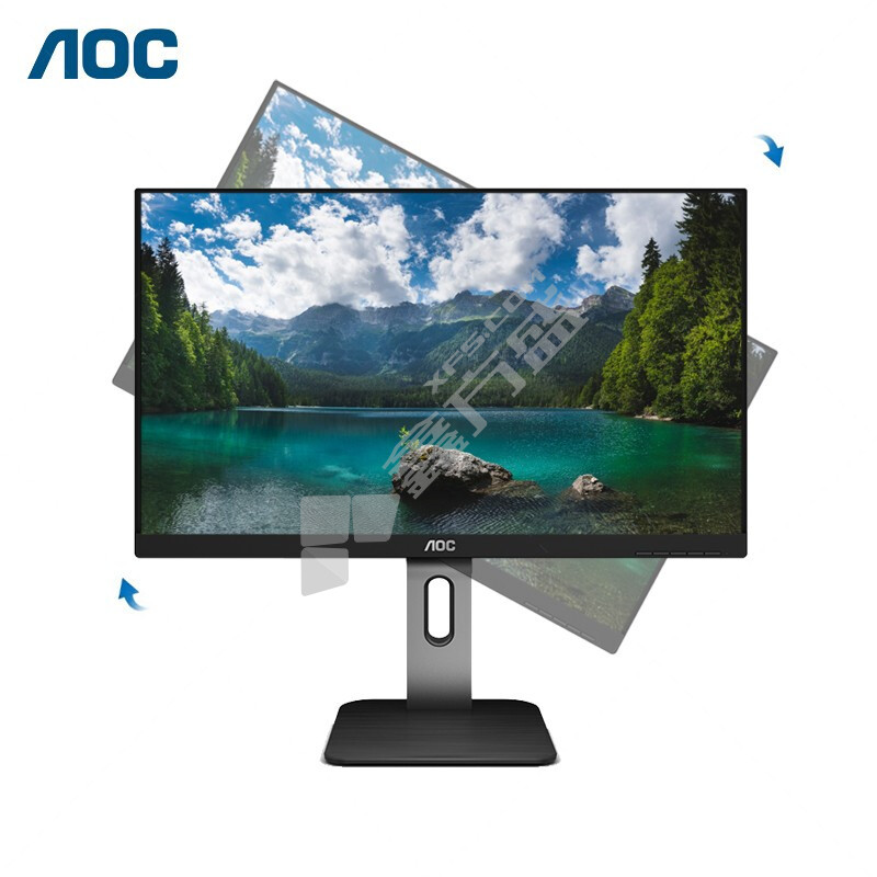 AOC 24P1U 旋转升降窄边框电脑显示器 24英寸 1080P 24P1U