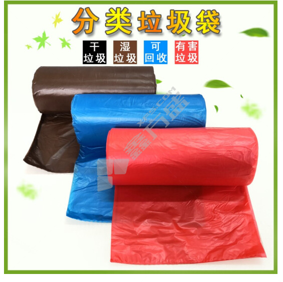 奇正 彩色分類垃圾袋 45*55cm 棕色 濕垃圾