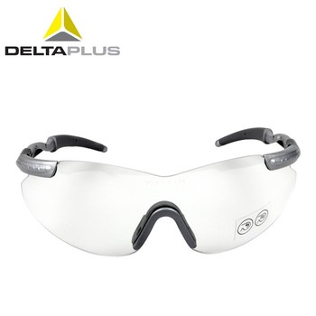 代尔塔 101109 防冲击防紫外线 护目镜 透明片黑架