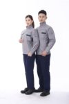 蓝装 FHJD102春秋65%涤35%棉防静电工作服 灰色 FHJD102 175码