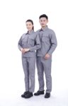 蓝装 CVC005 春秋长袖工作服 160码 中灰