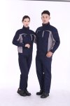 蓝装 LZGZ104春秋长袖35%棉65%涤工作服 藏蓝拼灰 LZGZ104 170码