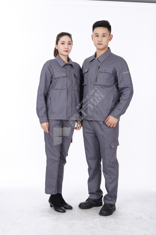 蓝装 6198 春秋长袖工作服 165码 灰色