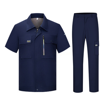 蓝装 CVC005-2 夏季短袖工作服 170码 中灰