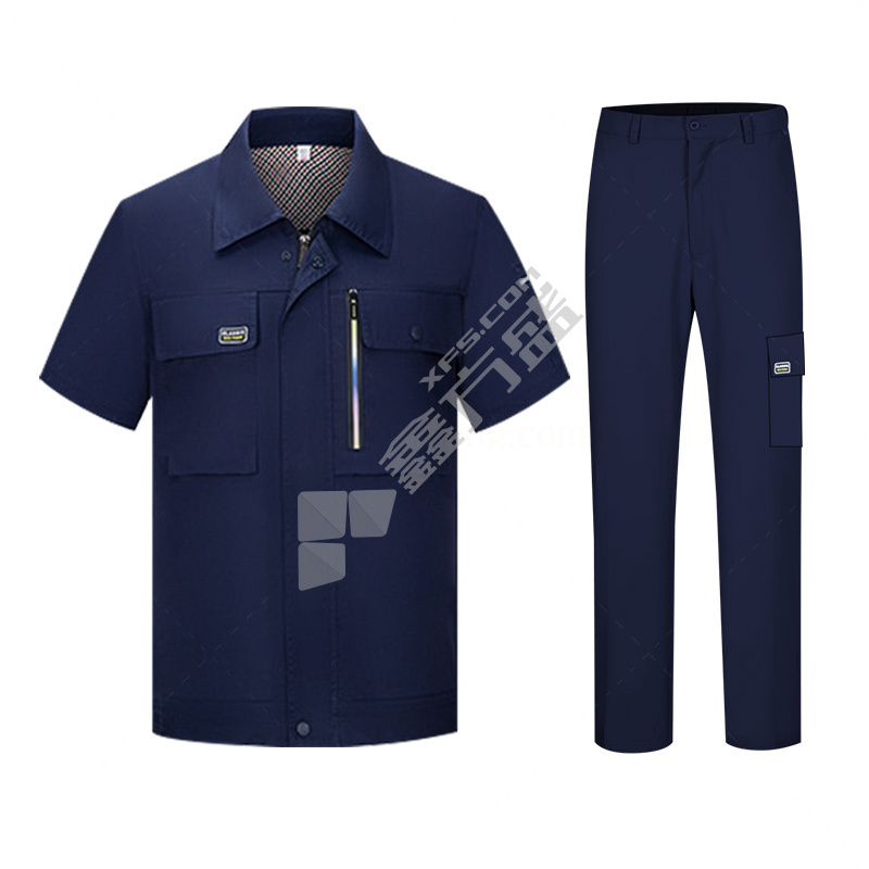 蓝装 CVC005-2 夏季短袖工作服 170码 中灰