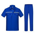 蓝装 LZGZ306 夏季短袖35%棉65%涤工作服 185 灰色