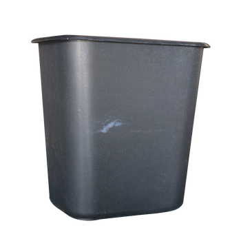 白云 8升反边垃圾桶 AF07019 26*17.5*26.6cm 黑色