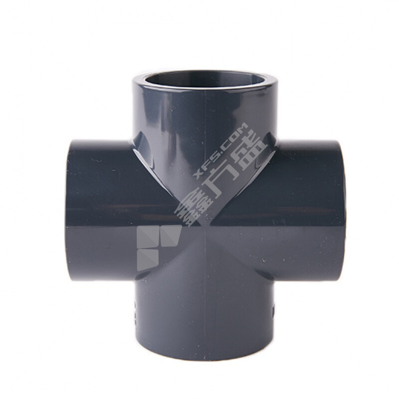三佑 PVC-U工业用四通 深灰色 140/PN16