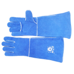 威仕盾 G-9054 牛二层皮断背防火线电焊手套 G-9054加长 L 45cm 彩蓝色