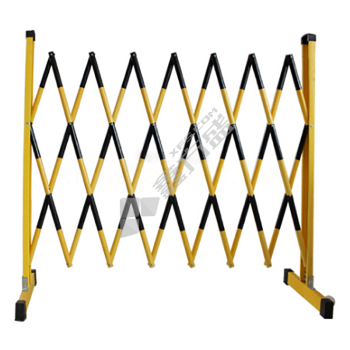 伸缩式护栏 伸缩2.5米 高1米 黄色柱子