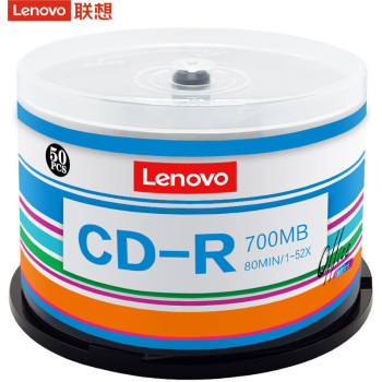 联想 CD-R 光盘 52速700MB 桶装50片