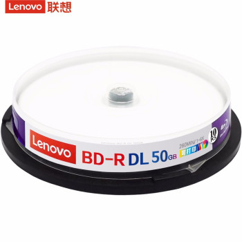 联想 BD-R DL 蓝光空白光盘 1-6速50GB 桶装10片