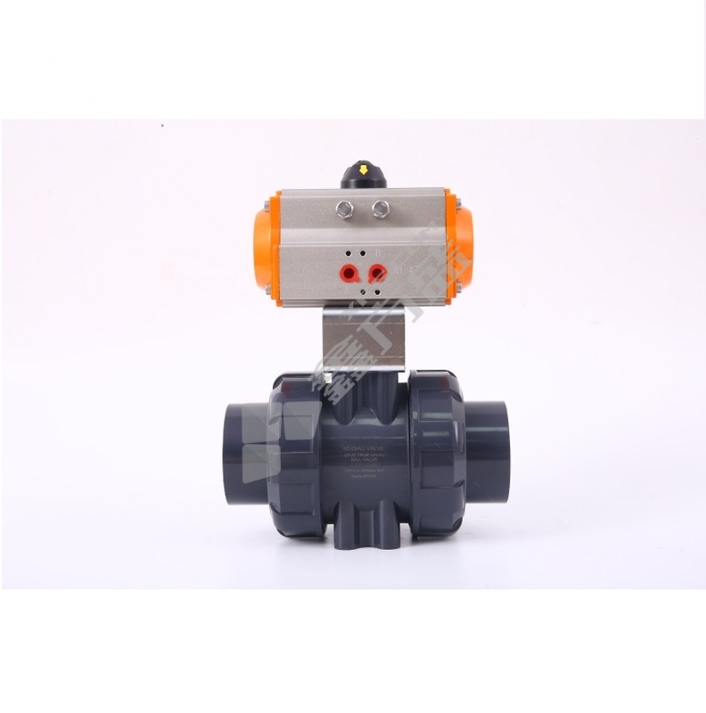 三佑 PVC-U工业用气动球阀 深灰色 Φ50/PN10/单作用