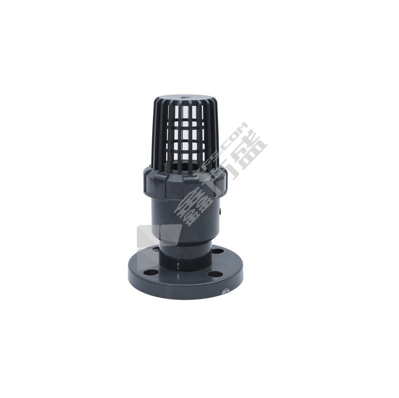 三佑 PVC-U工业用法兰式球型底阀 深灰色 Φ20/PN10