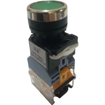 竑能 LA38-11绿带灯按钮开关 LA38-11 AC220V 绿色