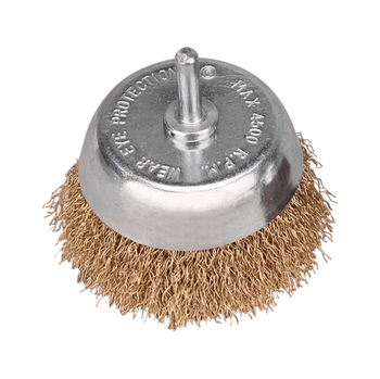 东成 杯型钢丝刷 镀铜钢丝 电钻 Φ75