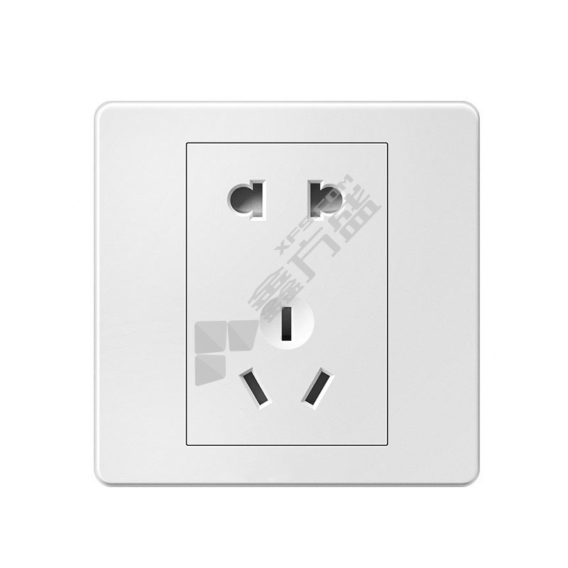 德力西一位五孔面板插座